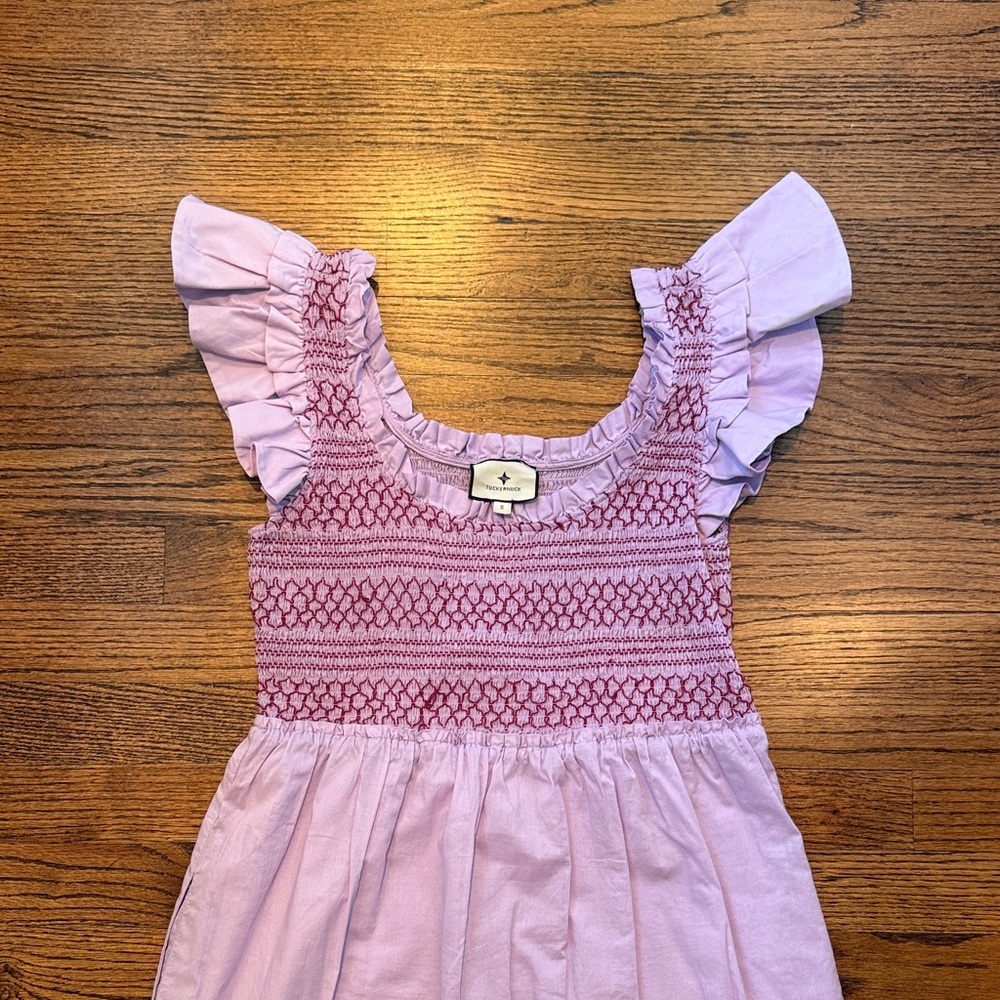 Tuckernuck Pink Smocked Flutter-Sleeve Maxi Dress - Picture 2 of 4